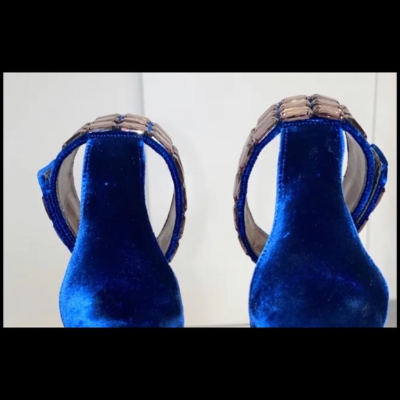 LAST CALL! CELINE PARIS 38.5 Crystal Ankle Strap Evening Pumps - Picture 6 of 10